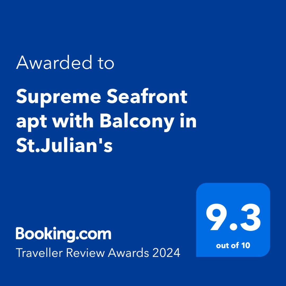 Supreme Seafront Apt With Balcony In St.Julian'S St. Julian's Exterior foto
